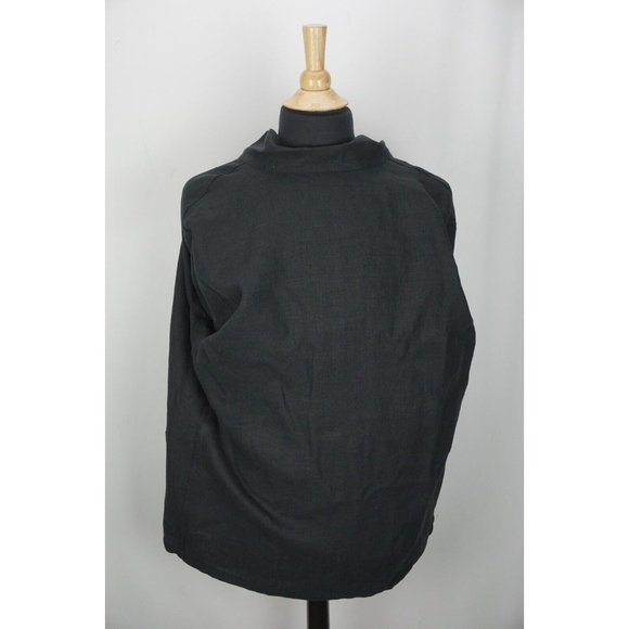 Anderson & Sheppard Savile Row Black Cotton Button Up Mens French Jacket Sz XL - Picture 5 of 10